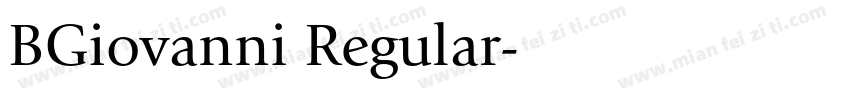 BGiovanni Regular字体转换